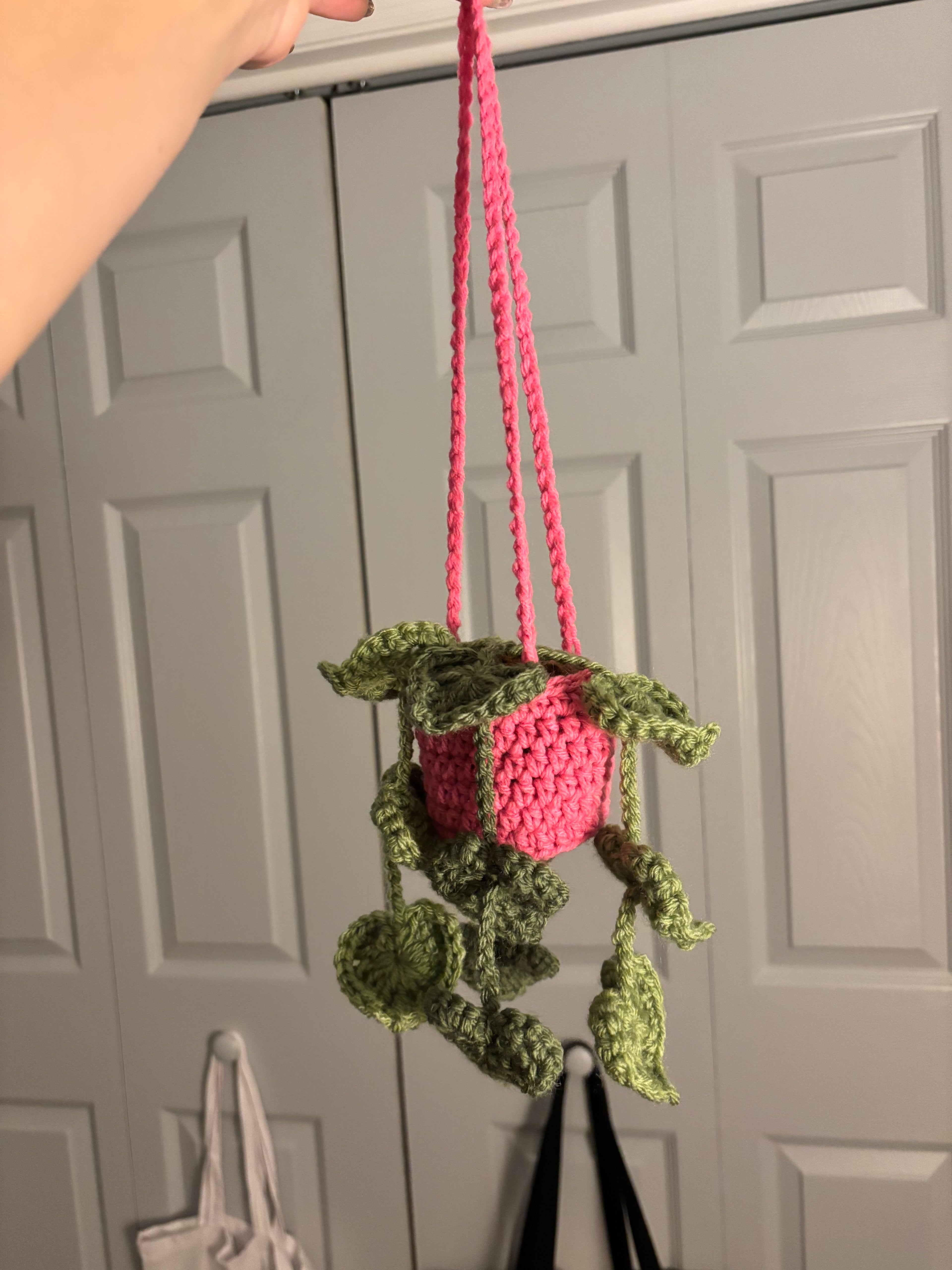 Crochet Hanging Plant Basket (Small) Decorative Wall Hanging, Home Decor, Plant Lovers
